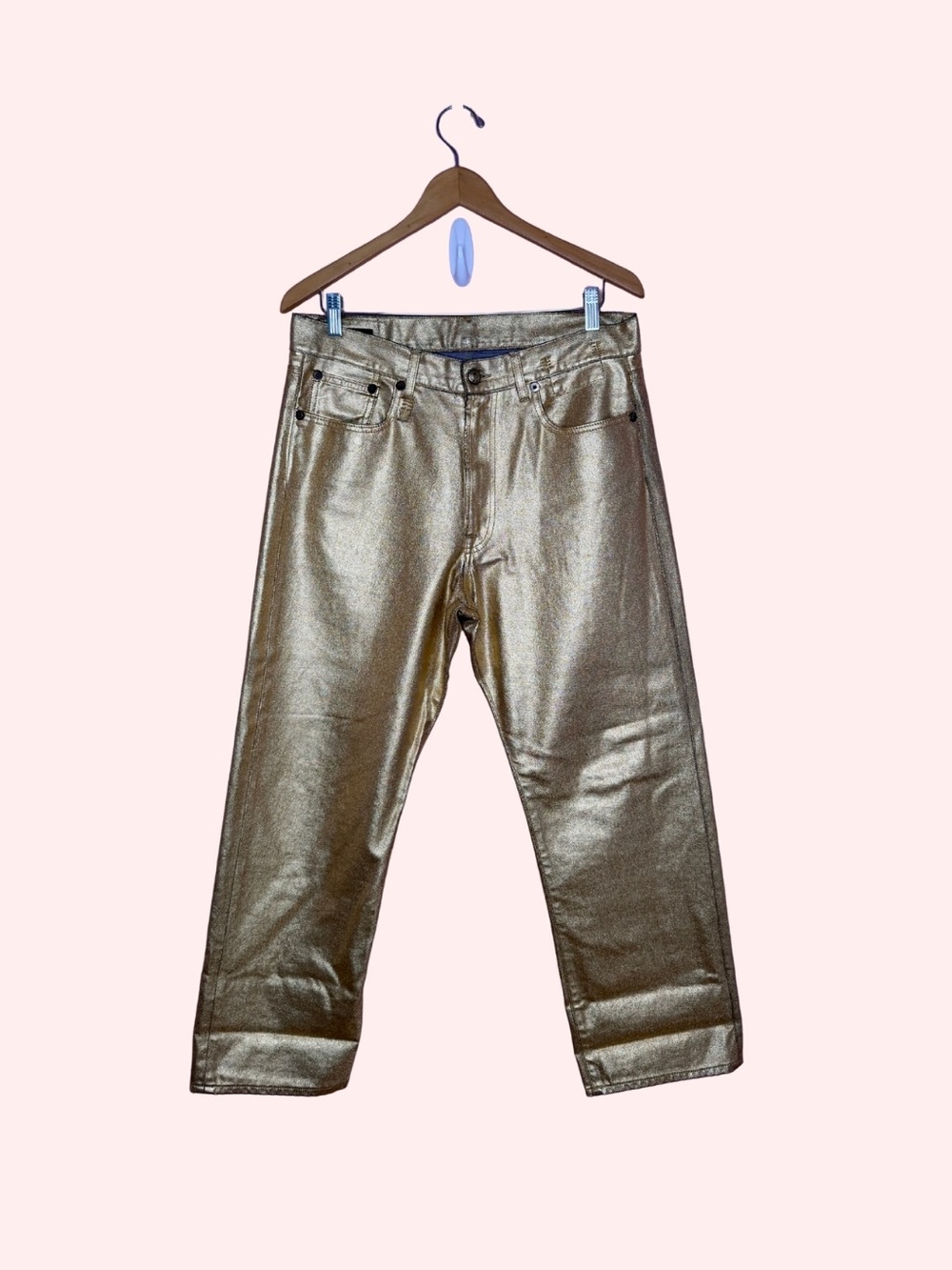 R13 Metallic Gold Relaxed Women’s Jeans